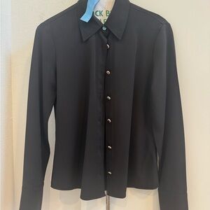 Amanda Uprichard Black Button-Up Shirt XS
